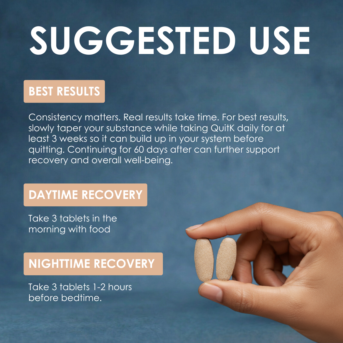 QuitK - 30 Day Supply - Withdrawal & Detox - Day & Night Recovery Complex Pack