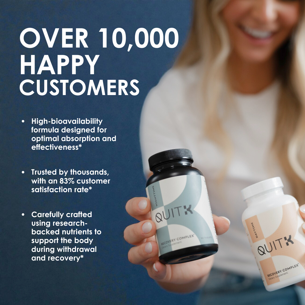 Discount Not available - QuitK - 30 Day Supply - Withdrawal & Detox - Day & Night Recovery Complex Pack